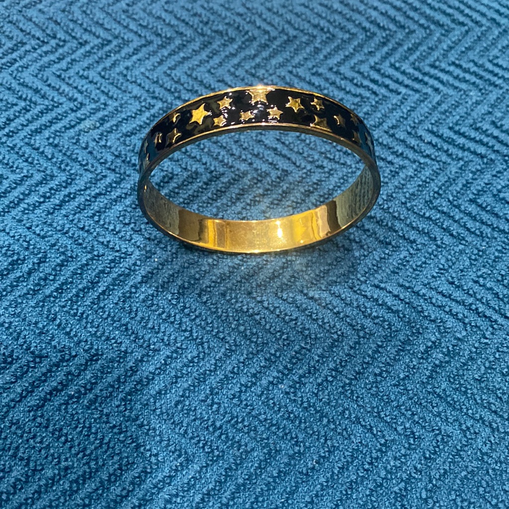 Blue And Gold Stars Bangle Vintage Bracelet 49$